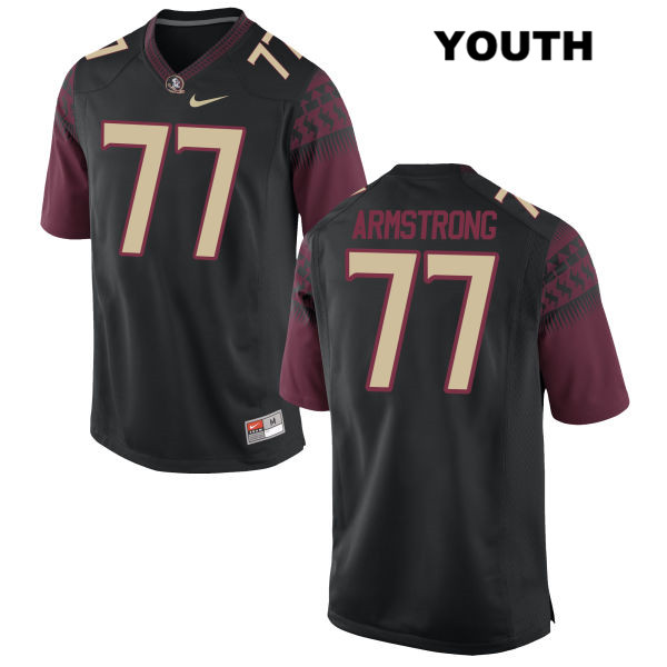 Youth NCAA Nike Florida State Seminoles #77 Christian Armstrong College Black Stitched Authentic Football Jersey WBS8369BC